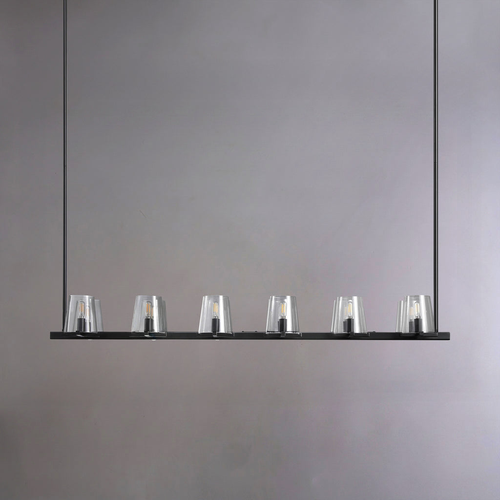 Lustre linéaire Pauillac à 60 pouces avec verres coniques