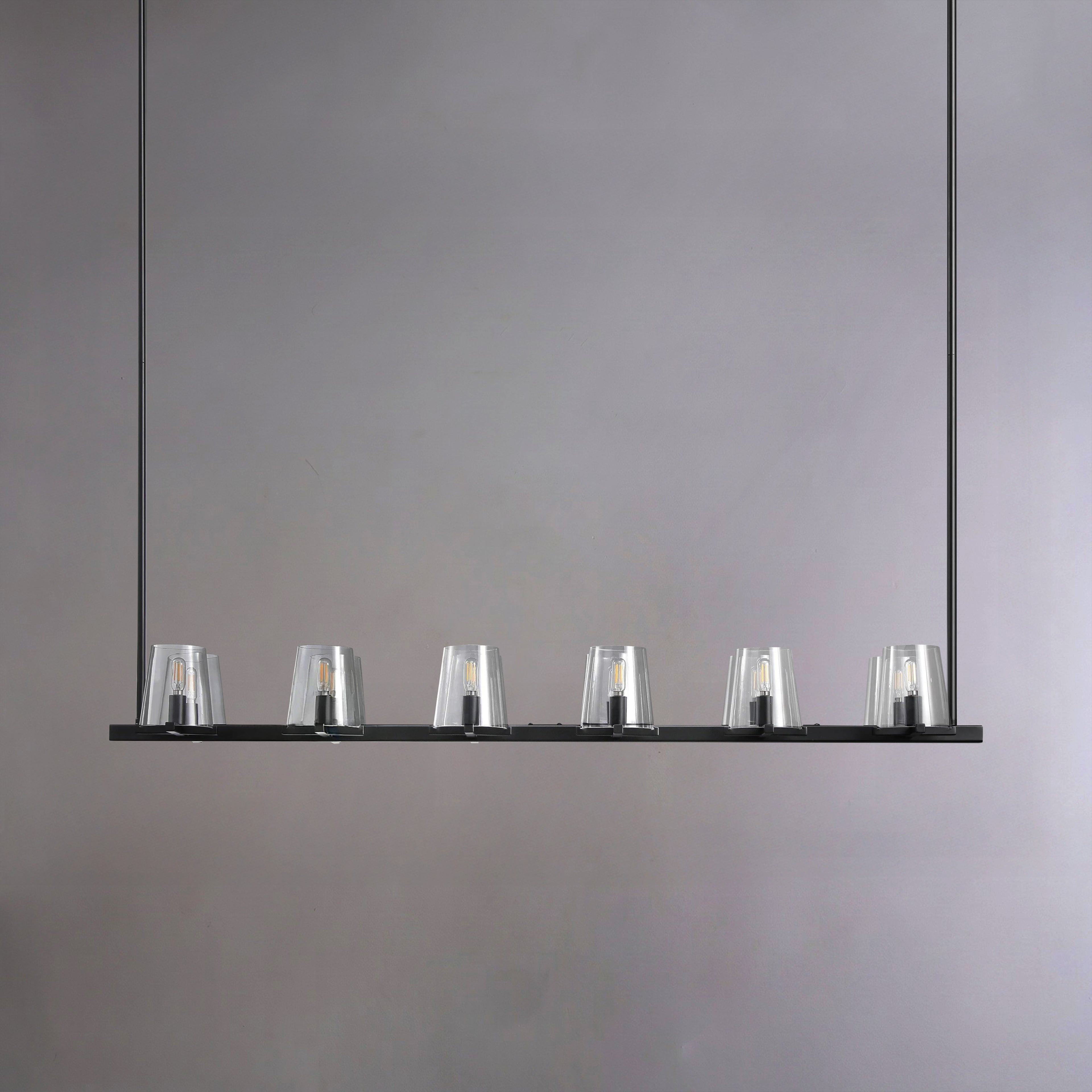 60 Inch Cone Glass Linear Chandelier - Pauillac