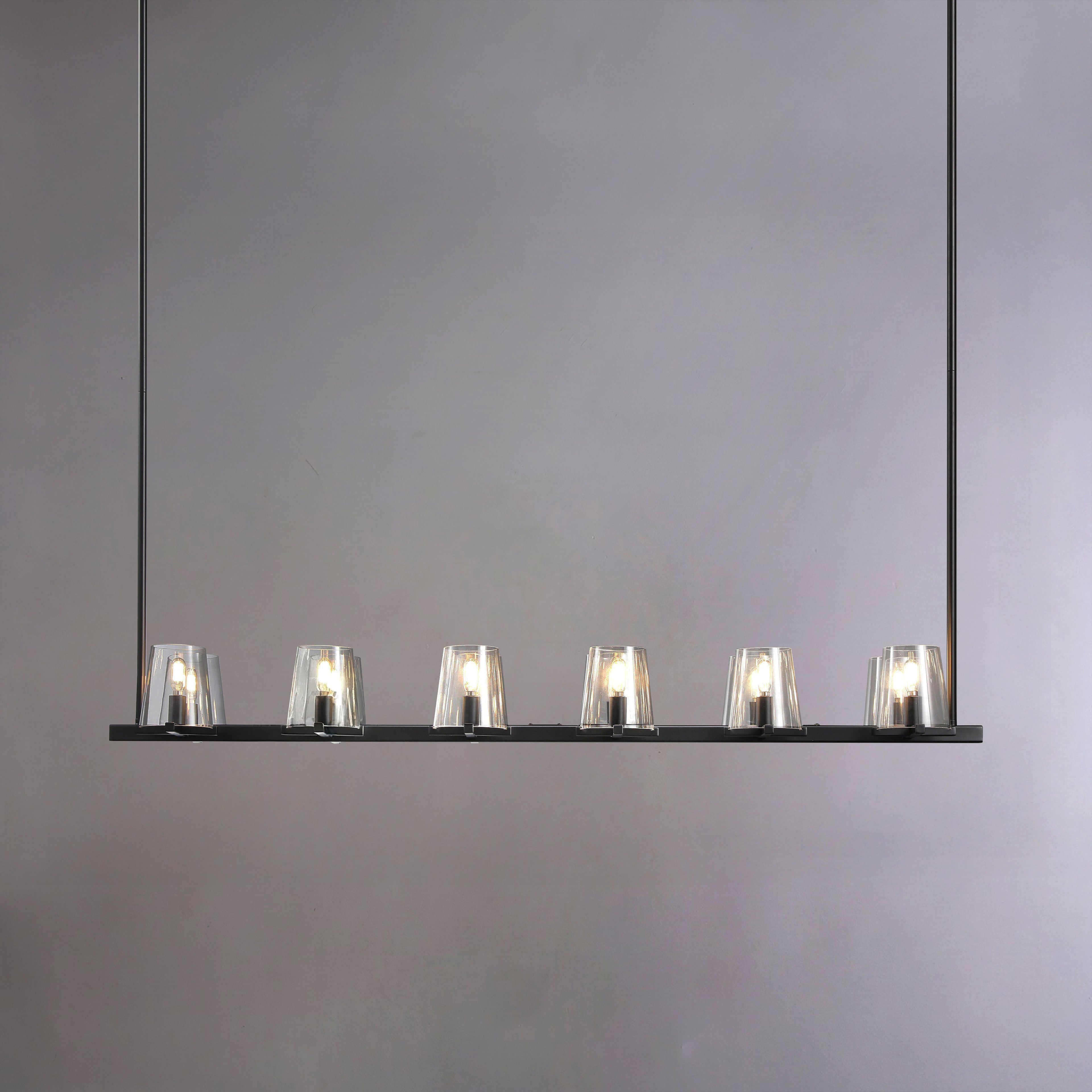 60 Inch Cone Glass Linear Chandelier - Pauillac