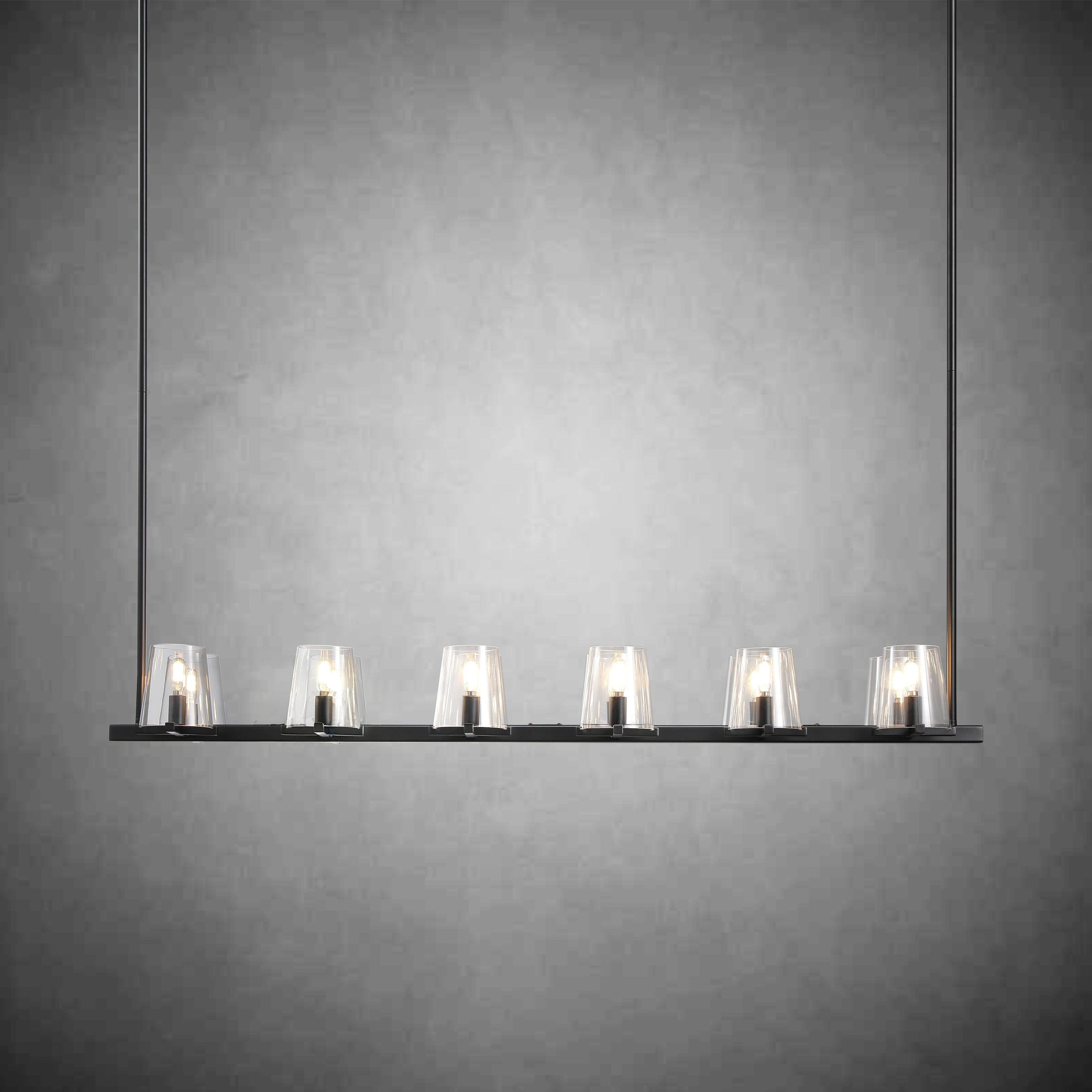 60 Inch Hurricane Candle Linear Chandelier - Pauillac