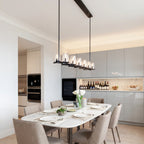 60 Inch Tapered Glass Candle Linear Chandelier - Pauillac