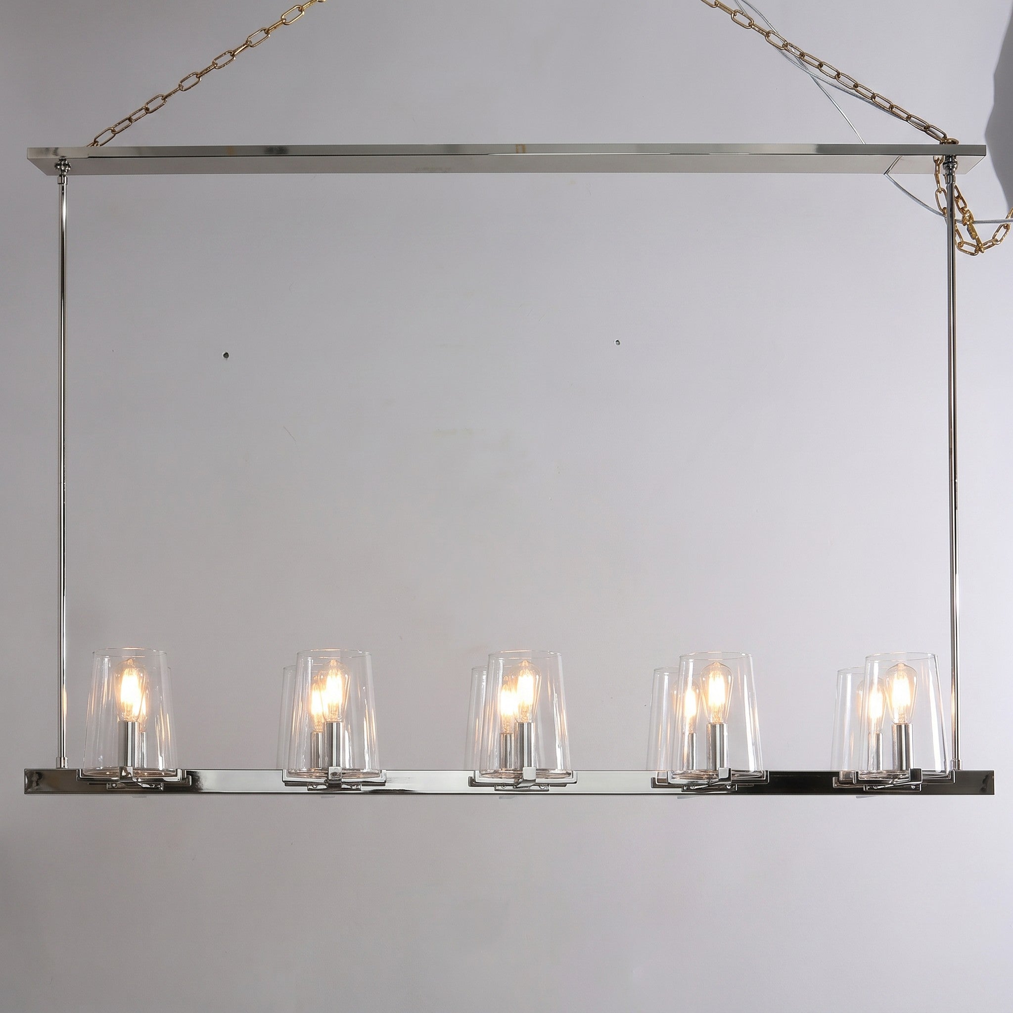 49 Inch Tapered Glass Candle Linear Chandelier - Pauillac