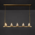 49 Inch Cone Glass Double Linear Candle Chandelier - Pauillac