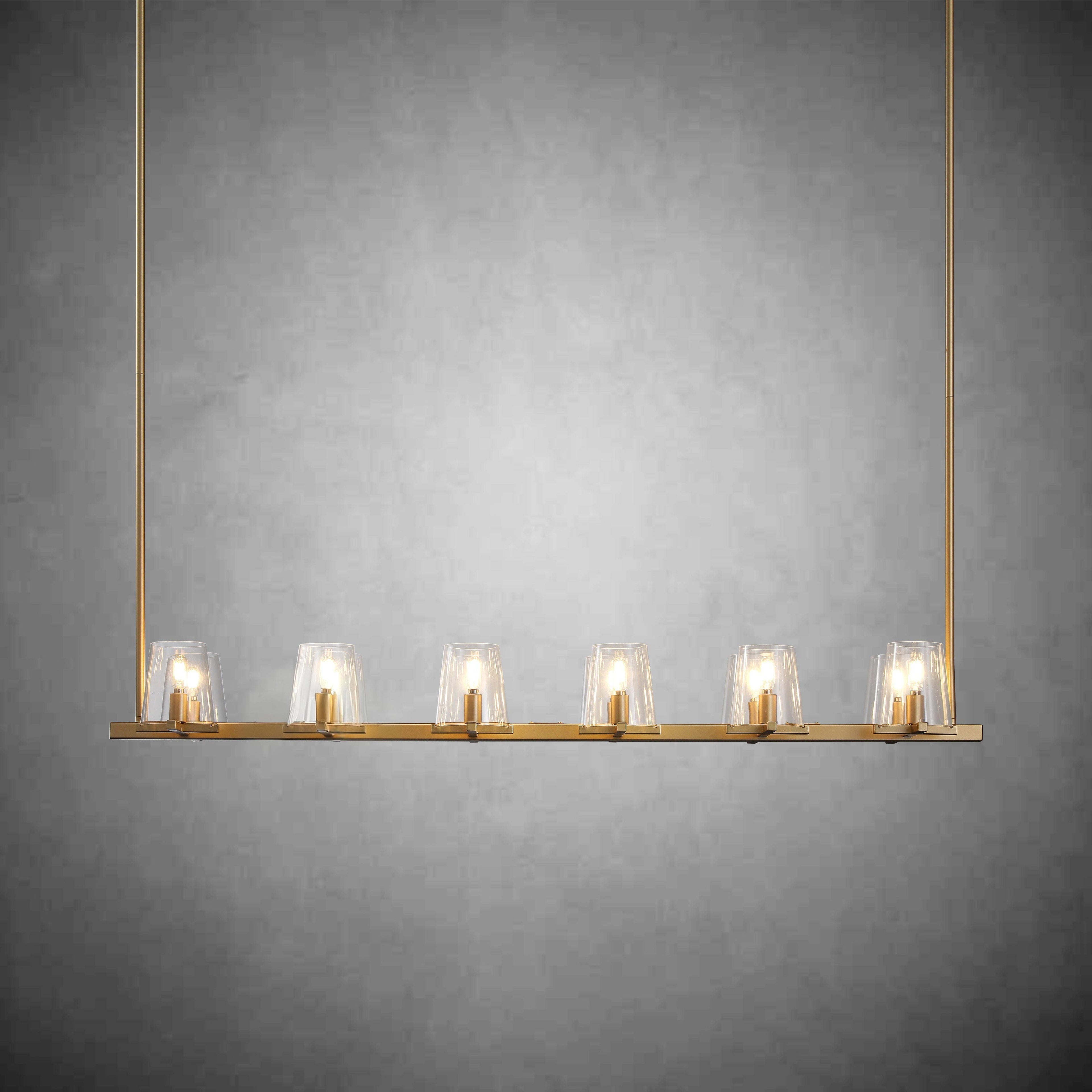 60 Inch Hurricane Candle Linear Chandelier - Pauillac