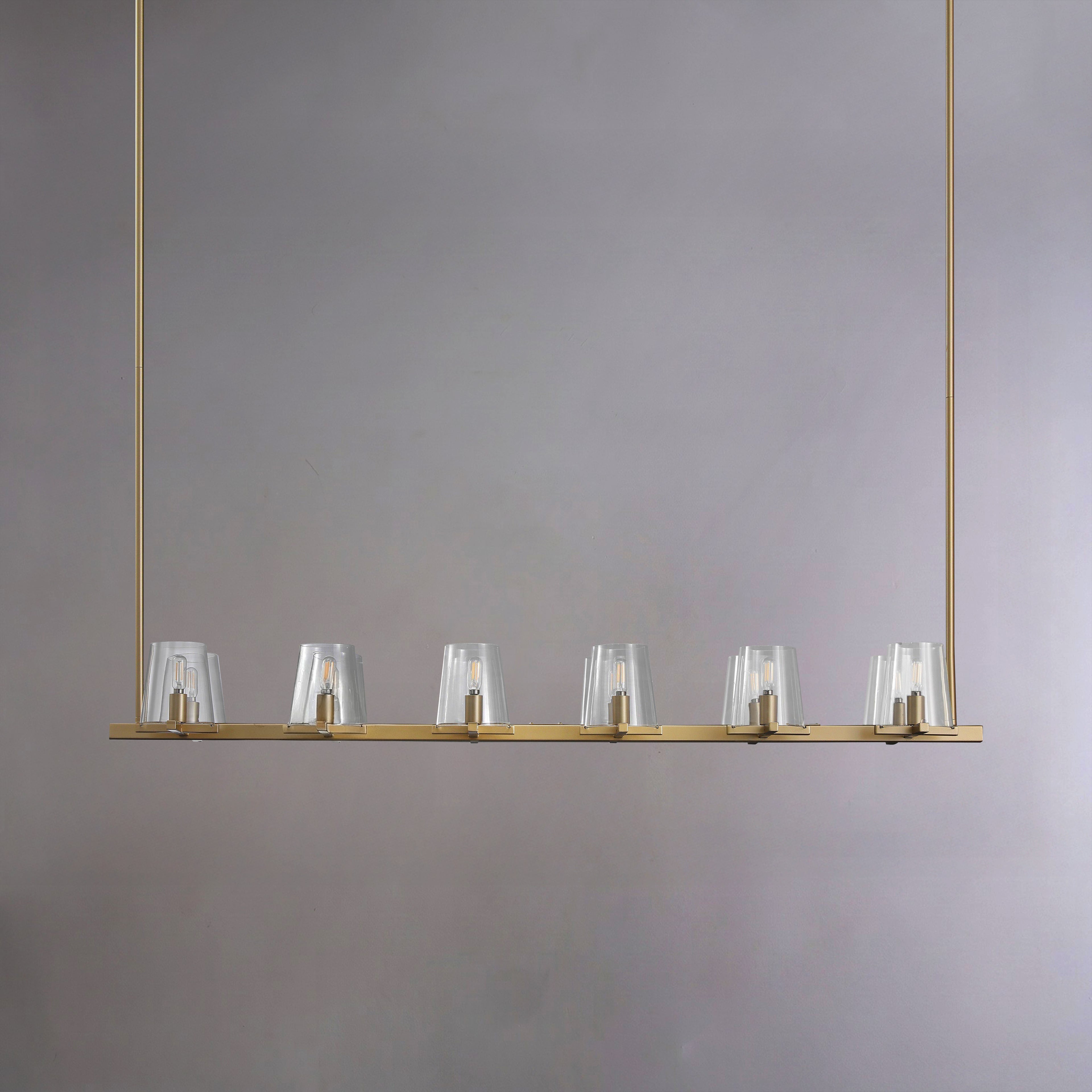 60 Inch Cone Glass Linear Chandelier - Pauillac