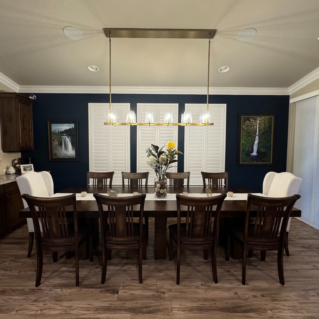 60 Inch Tapered Glass Candle Linear Chandelier - Pauillac