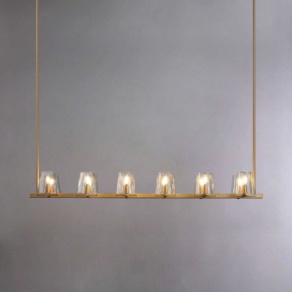 Lustre linéaire Pauillac à 60 pouces avec verres coniques