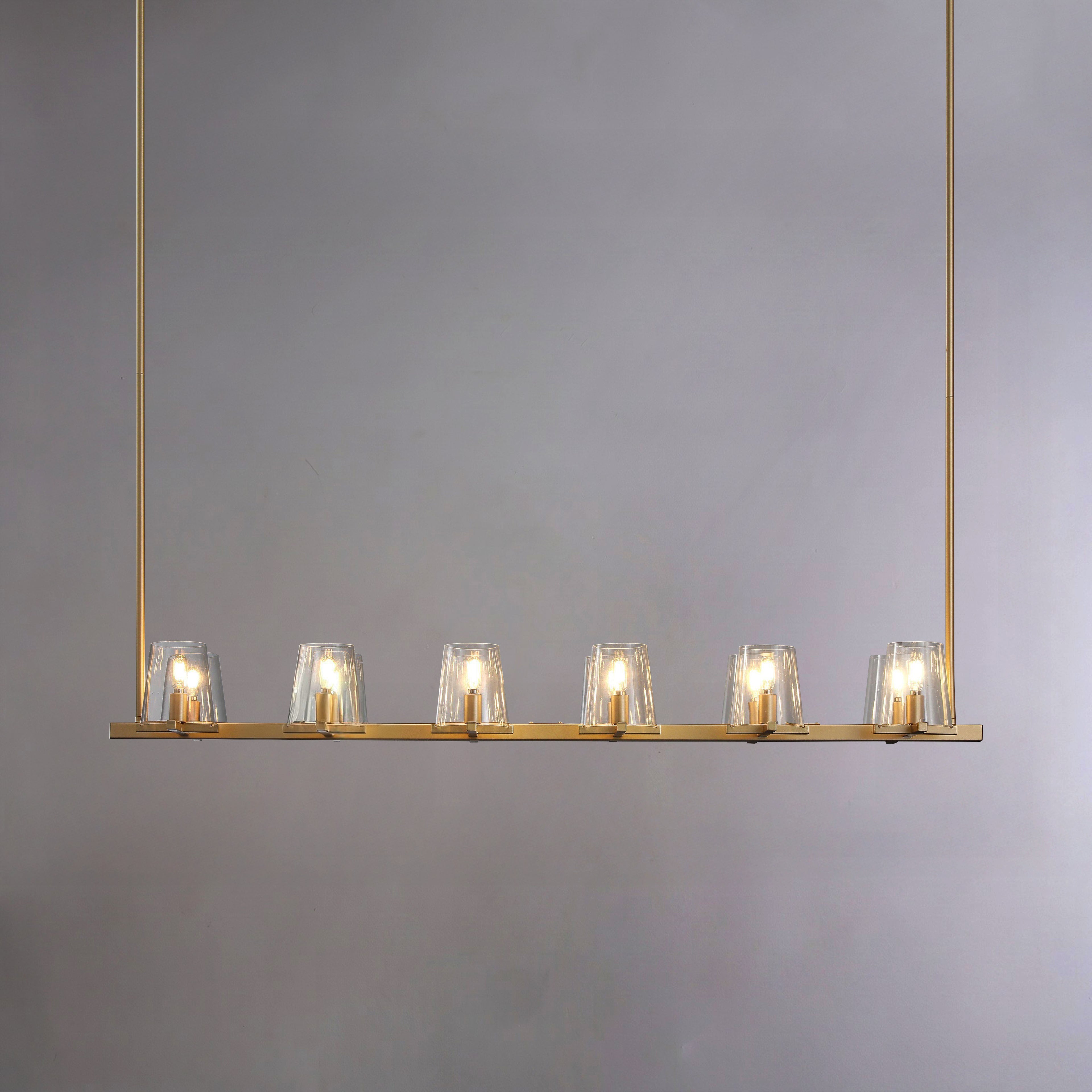 60 Inch Cone Glass Linear Chandelier - Pauillac