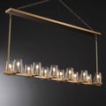 60 Inch Cone Glass Double Linear Candle Chandelier - Pauillac