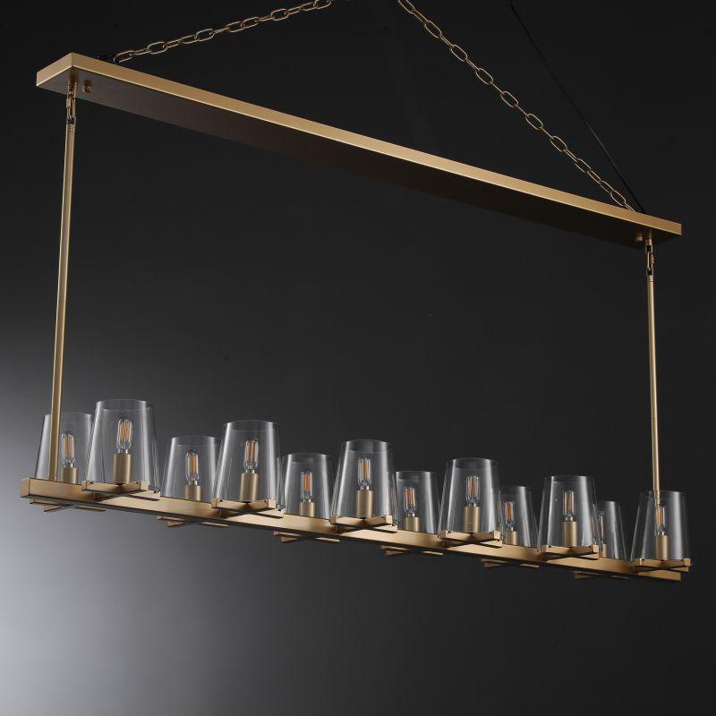 60 Inch Hurricane Candle Linear Chandelier - Pauillac