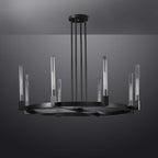 48 Inch Fluted-Glass Candlestick Round Chandelier - Cannele