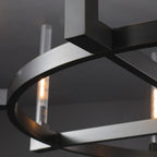 60 Inch Fluted-Glass Candlestick Round Chandelier - Cannele