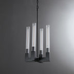 Fluted-Glass Candlestick Pendant Light - Cannele