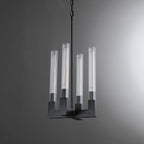 12 Inch Fluted Glass Candlestick Pendant Light - Cannele