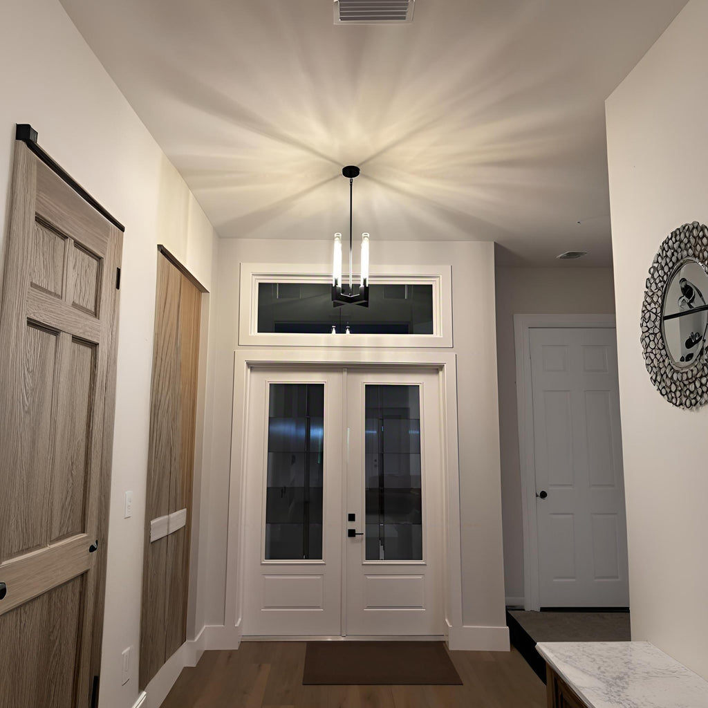 12 Inch Fluted Glass Candlestick Pendant Light - Cannele