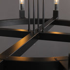 36 Inch Fluted-Glass Candlestick Round Chandelier - Cannele