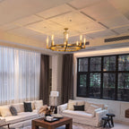 48 Inch Fluted Glass Round Candle Chandelier - Cannele