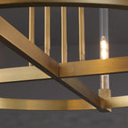 48 Inch Fluted-Glass Candlestick Round Chandelier - Cannele