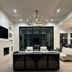 72 Inch Fluted Glass Round Candle Chandelier - Cannele