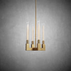 Fluted-Glass Candlestick Pendant Light - Cannele