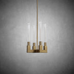 Fluted-Glass Candlestick Pendant Light - Cannele