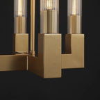 12 Inch Fluted Glass Candlestick Pendant Light - Cannele