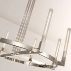 48 Inch Fluted Glass Candlestick Round Chandelier - Cannele