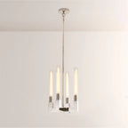 12 Inch Fluted Glass Candle Pendant Light - Cannele