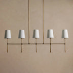 127 cm Fabric Shade Linear Chandelier - Rhodes