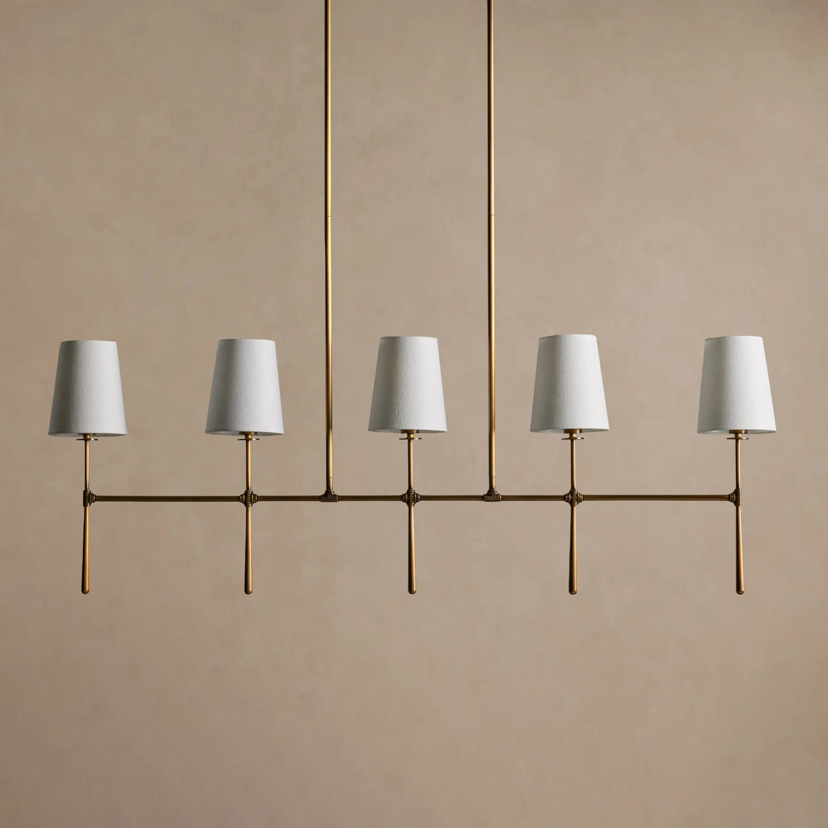 127 cm Fabric Shade Linear Chandelier - Rhodes