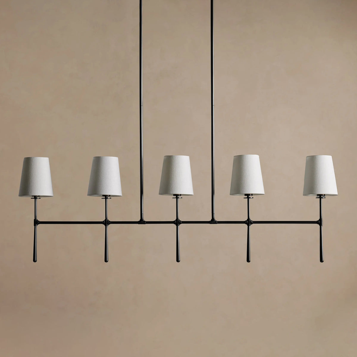 127 cm Fabric Shade Linear Chandelier - Rhodes