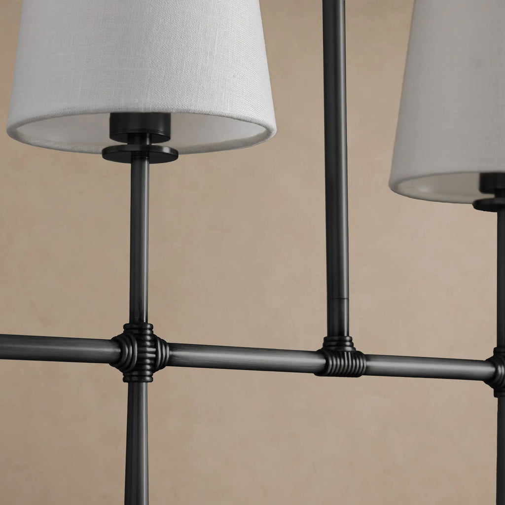 127 cm Fabric Shade Linear Chandelier - Rhodes