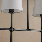 127 cm Fabric Shade Linear Chandelier - Rhodes