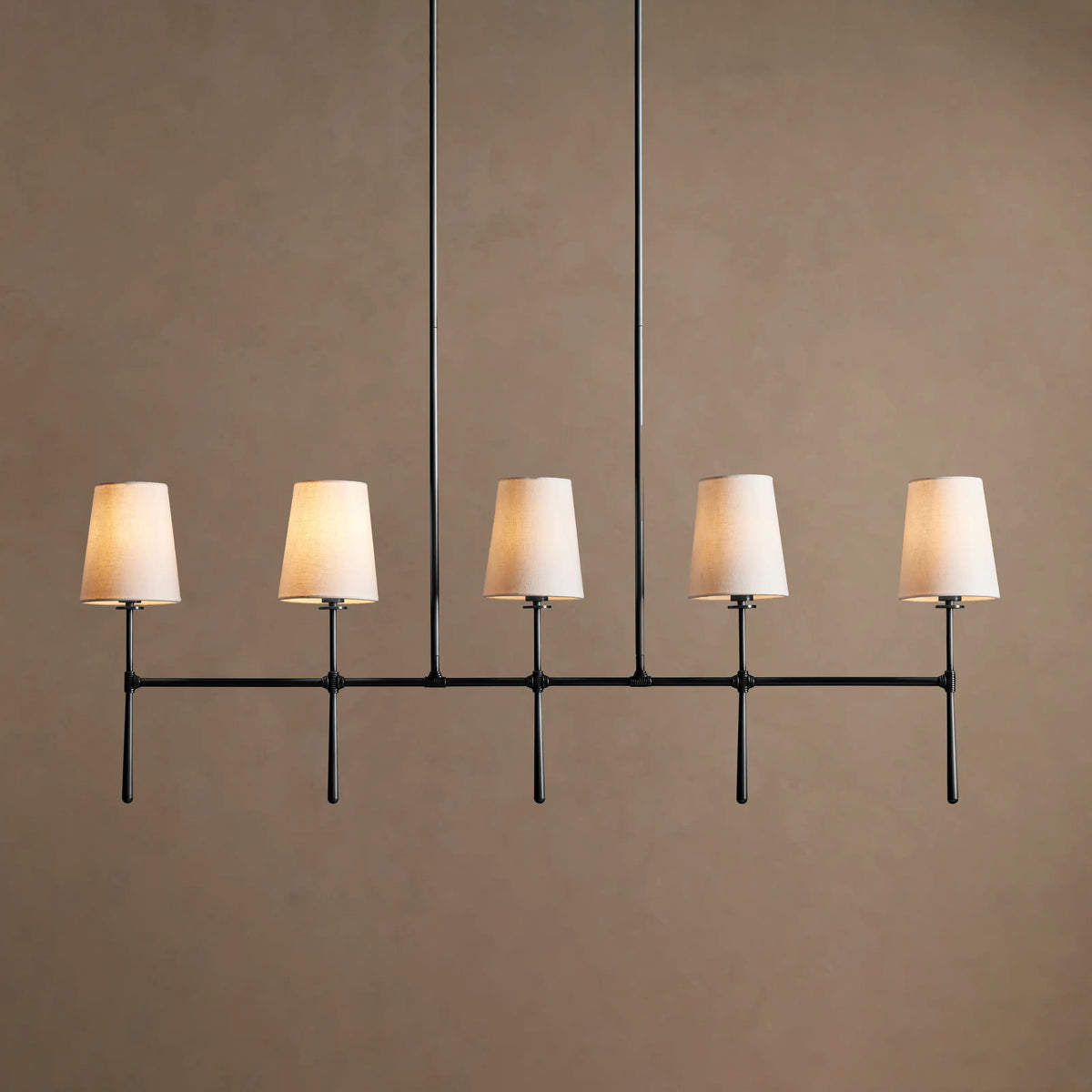 127 cm Fabric Shade Linear Chandelier - Rhodes