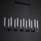 55 Inch Fluted-Glass Candlestick Linear Chandelier - Cannele