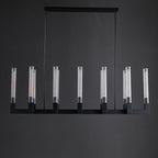 55 Inch Fluted-Glass Candlestick Linear Chandelier - Cannele
