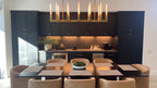 67 Inch Fluted Glass Candle Linear Chandelier - Cannele