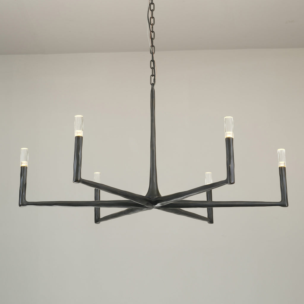 48 Inch Forged Candlestick Chandelier - Thaddeus