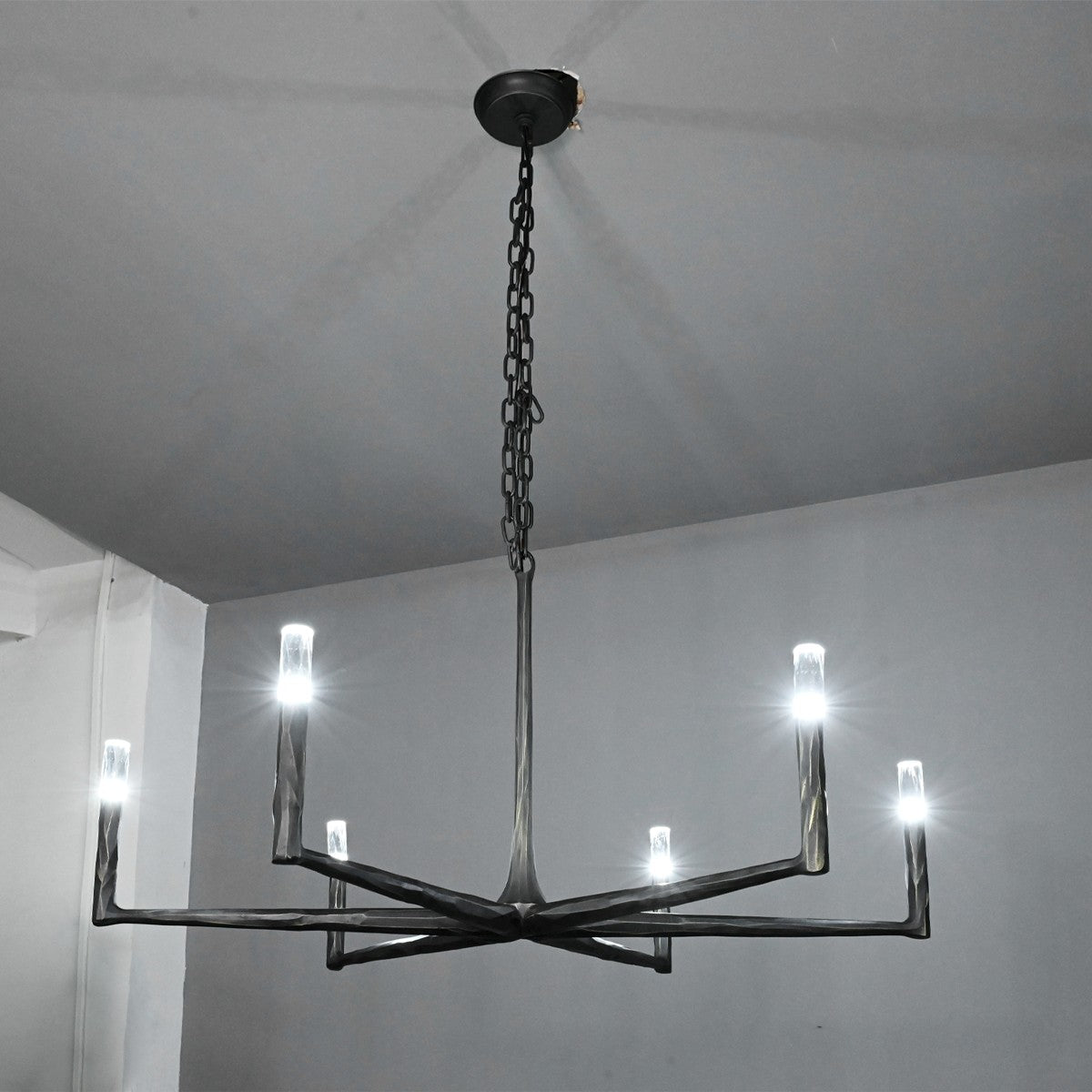 48 Inch Forged Candlestick Chandelier - Thaddeus