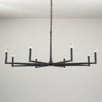 60 Inch Forged Candlestick Chandelier - Thaddeus