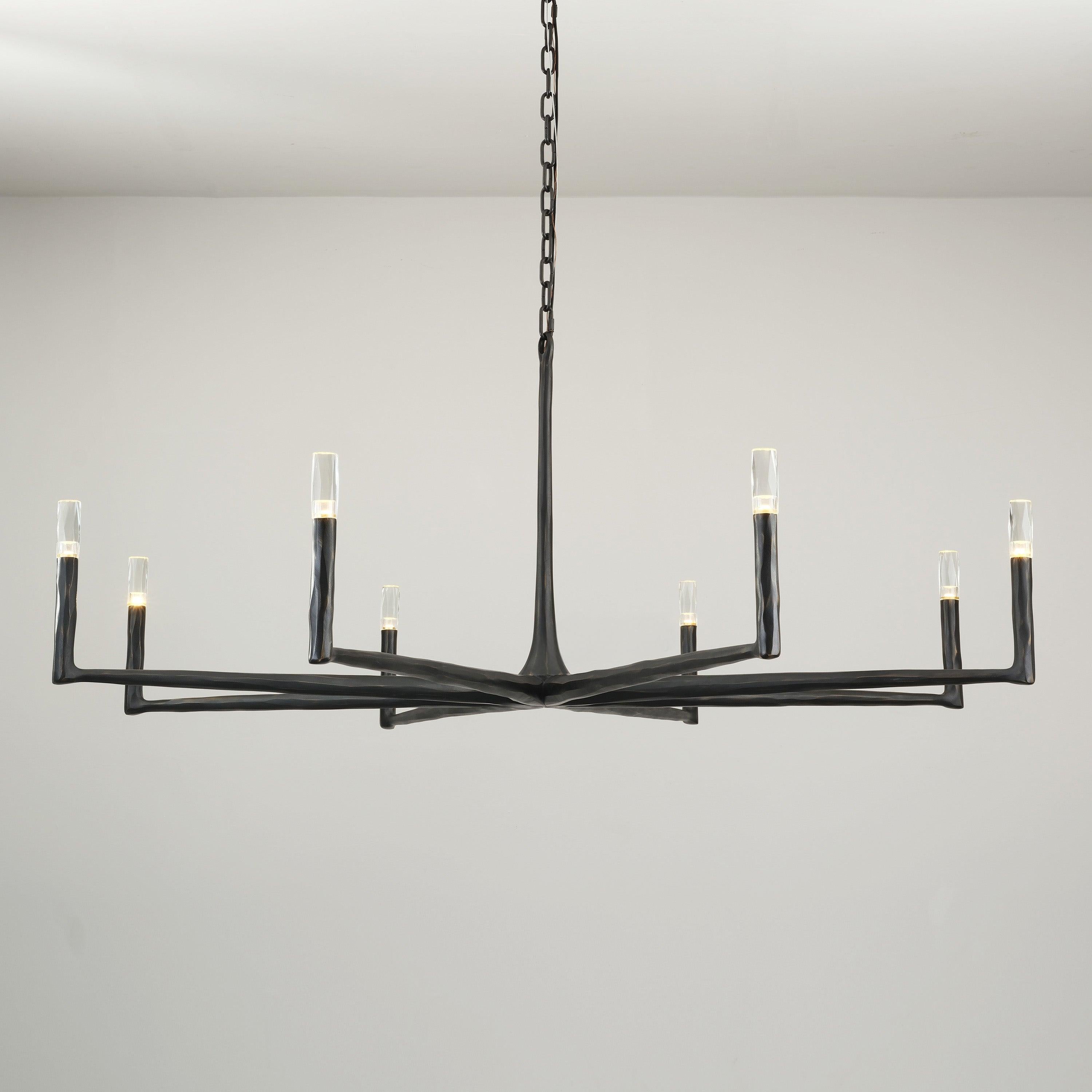 60 Inch Forged Candlestick Chandelier - Thaddeus