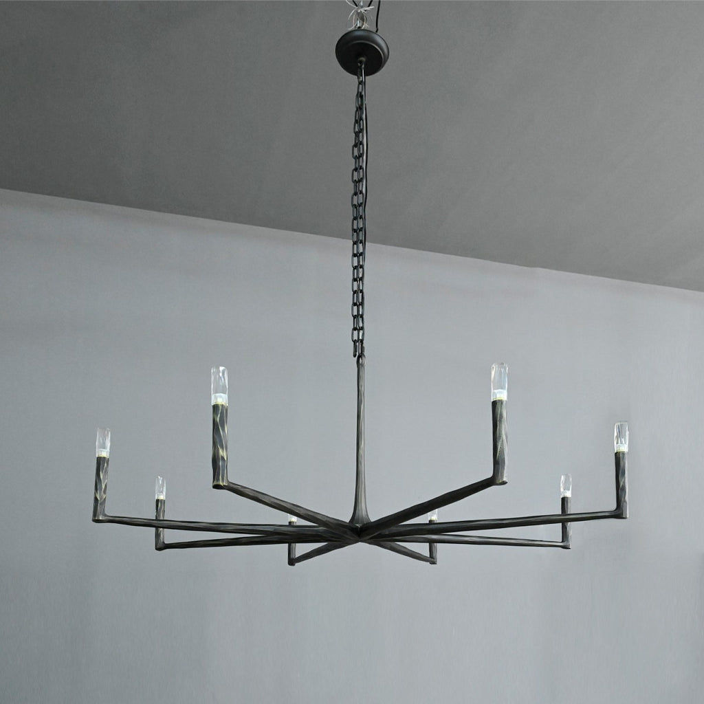 60 Inch Forged Candlestick Chandelier - Thaddeus