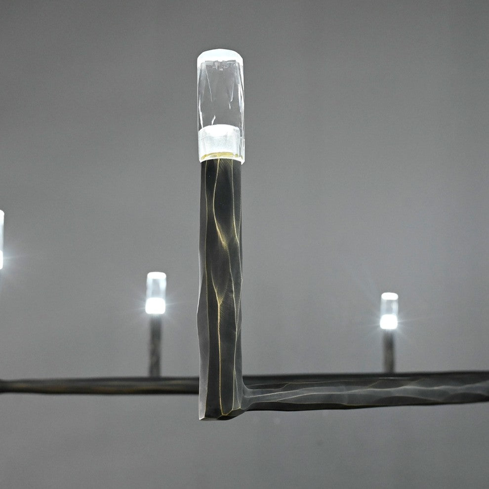 36 Inch Forged Candlestick Chandelier - Thaddeus