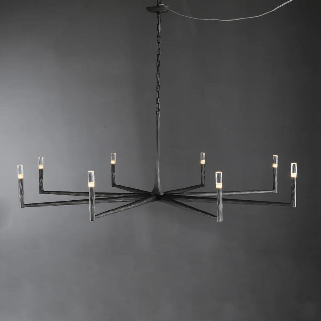 72 Inch Forged Candlestick Chandelier - Thaddeus
