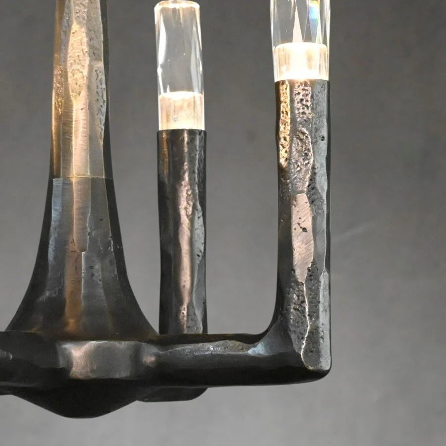 12 Inch Forged Candlestick Pendant Light - Thaddeus