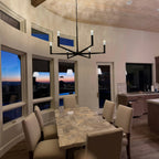 36 Inch Forged Candlestick Chandelier - Thaddeus