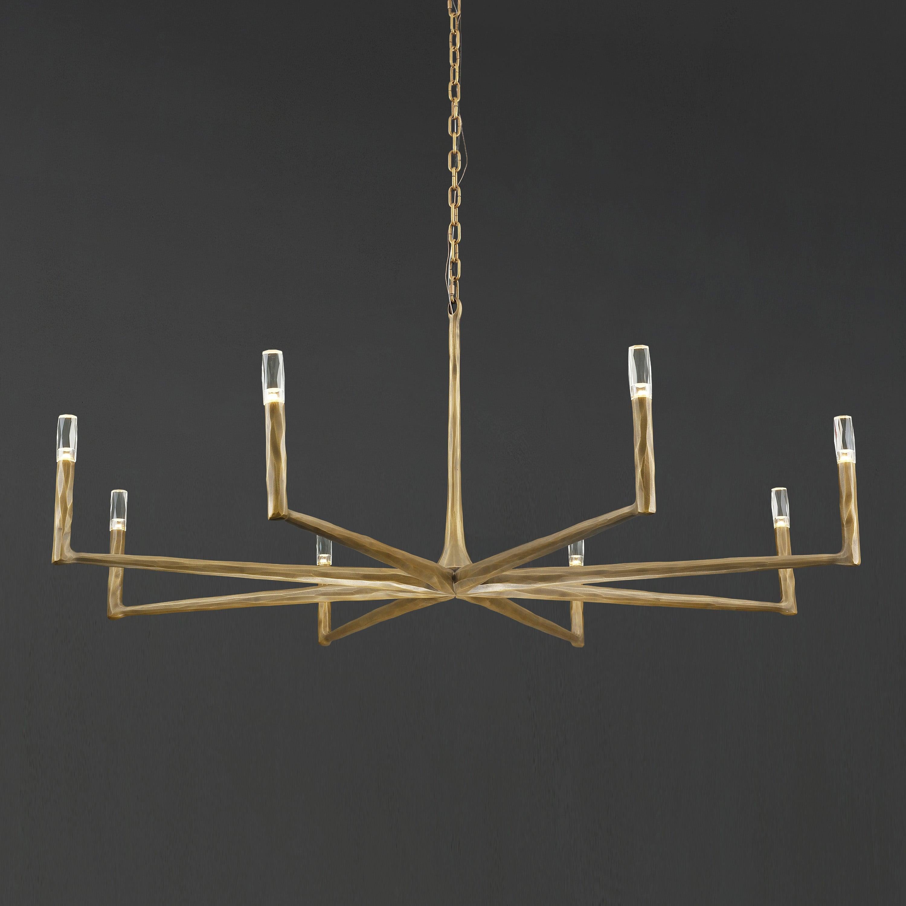60 Inch Forged Candlestick Chandelier - Thaddeus