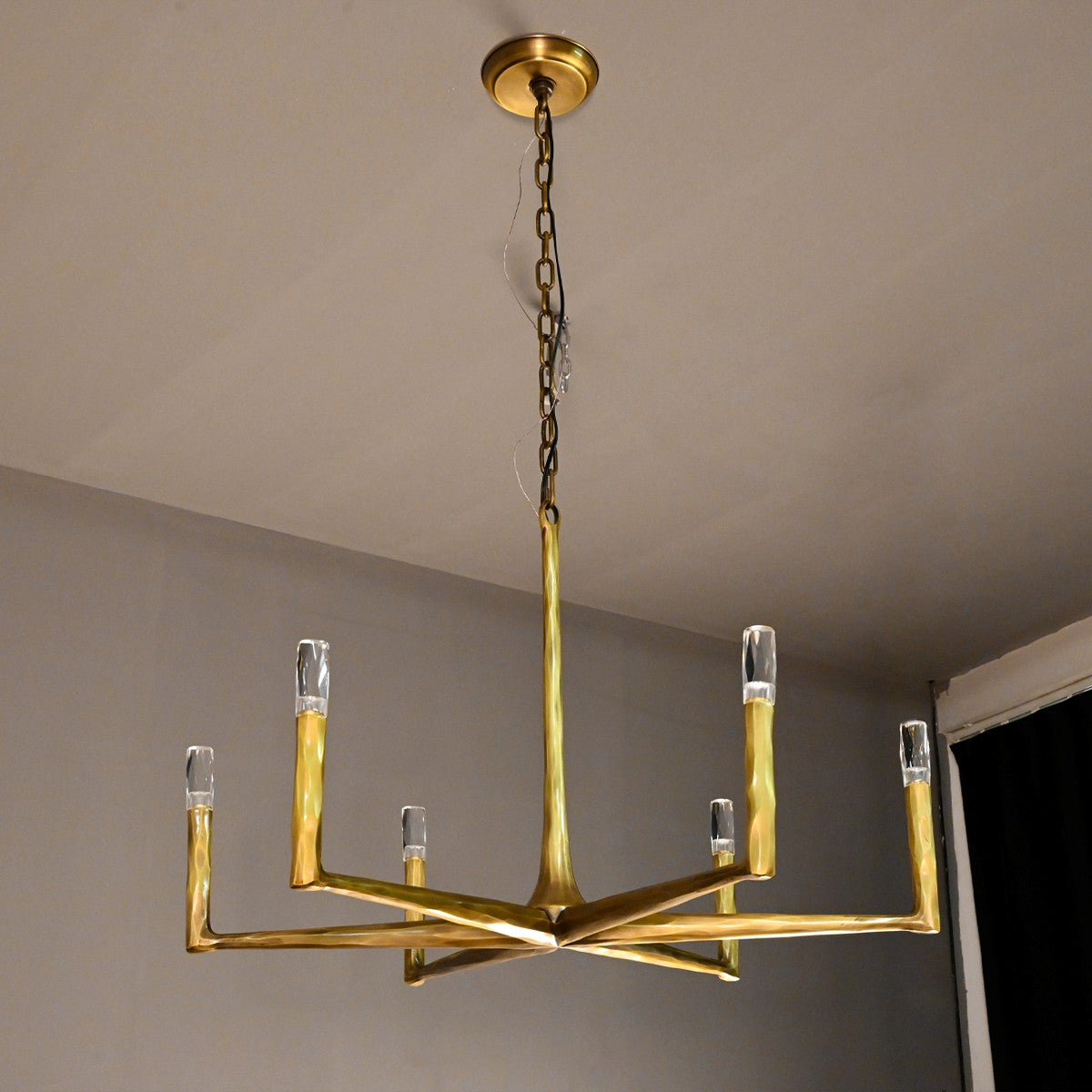36 Inch Forged Candlestick Chandelier - Thaddeus