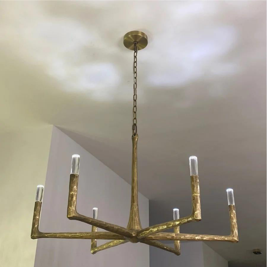 36 Inch Forged Candlestick Chandelier - Thaddeus