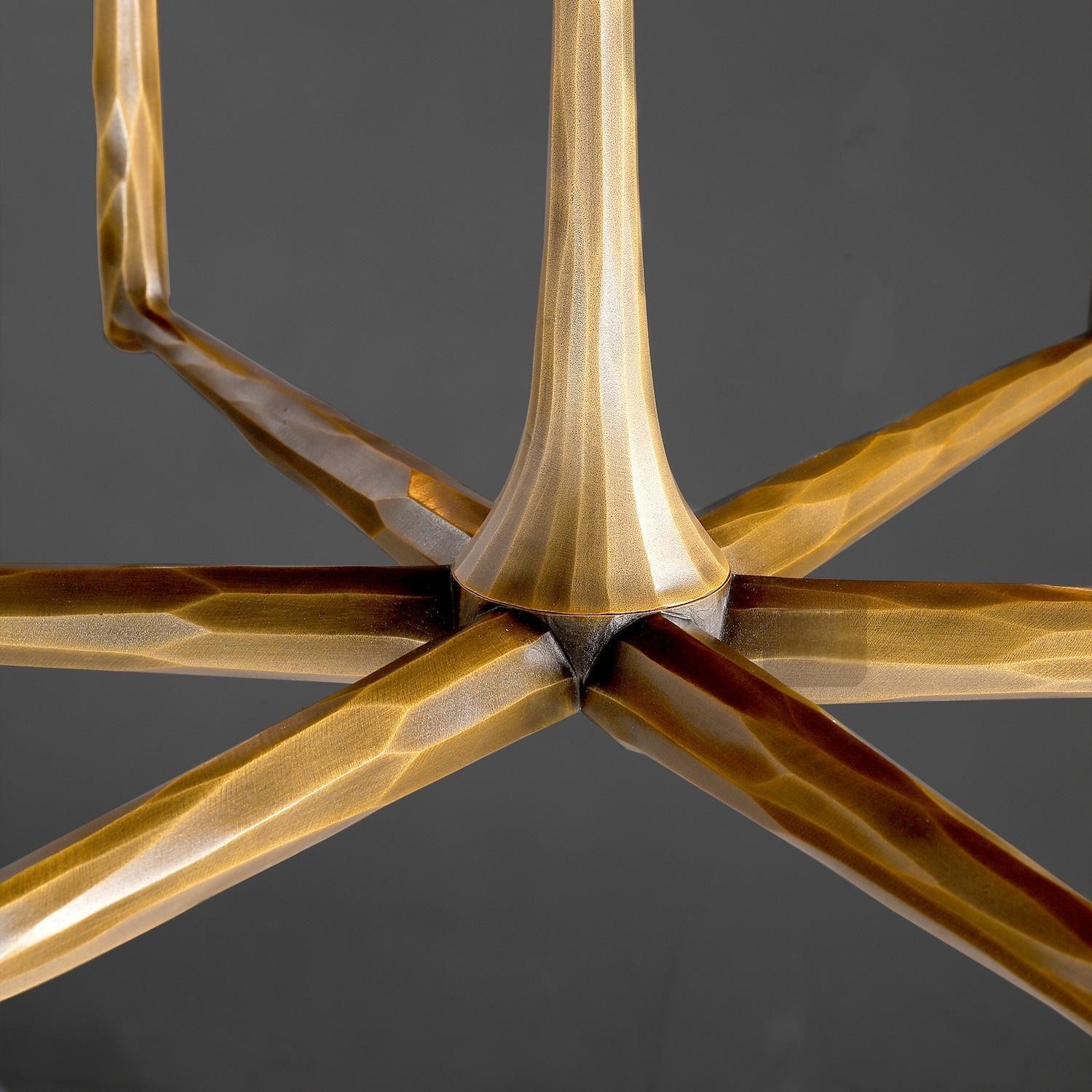 36 Inch Forged Candlestick Chandelier - Thaddeus